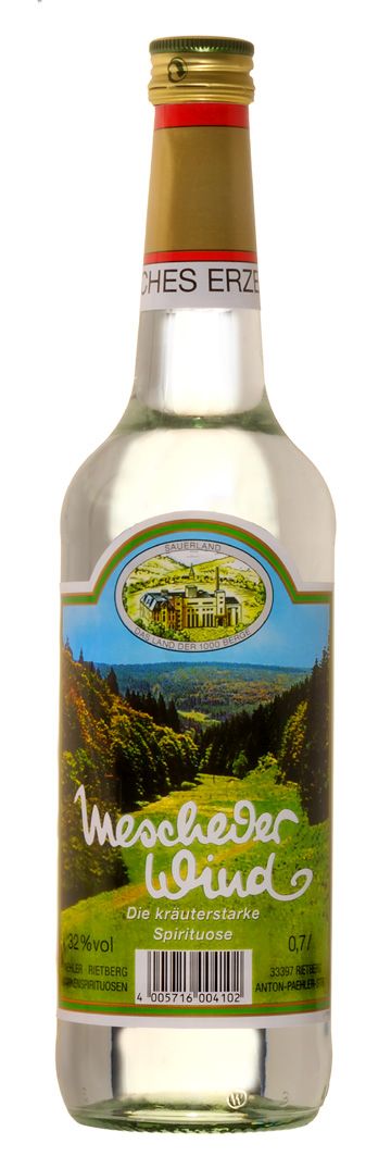 Mescheder Wind, klare Spirituose